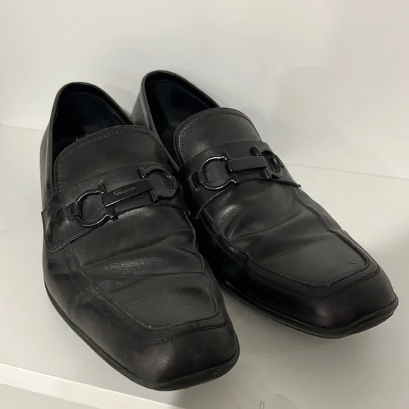 100% authentic mens black leather  Ferragamo loafers size 10 Salvatore Ferragamo Parigi Men main image 3